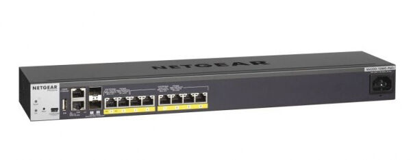 Netgear ProSAFE M4200 Easy-Mount Rackmount Gigabit Managed Switch, 8x RJ-45, 2x SFP+, PoE+