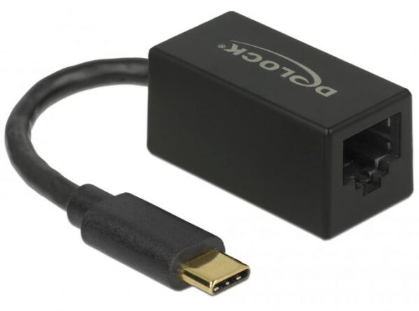 DeLock 66043 - Adapter SuperSpeed USB (USB 3.2 Gen 1) mit USB Type-C Stecker > Gigabit LAN kompakt