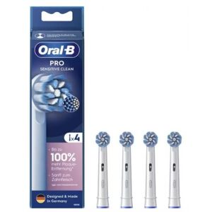 Oral-B Zahnbürstenkopf Sensitive Clean 4 Stück, Weiss