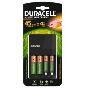 Duracell Akku Ladegerät CEF14 - inkl.2xAA + 2xAAA Batterien