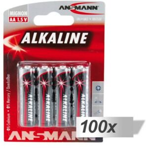 Ansmann Alkaline Mignon AA LR 6 red-line - 100x4 Set