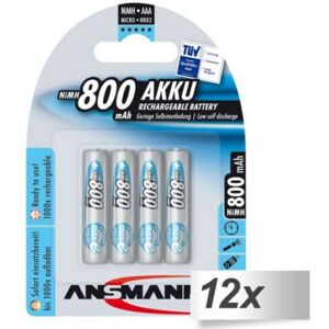 Ansmann maxE NiMH Akku Micro AAA 800 mAh - 12x4er Pack