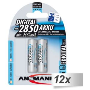 Ansmann NiMH Akku 2850 Mignon AA 2650 mAh DIGITAL - 12x2er Pack