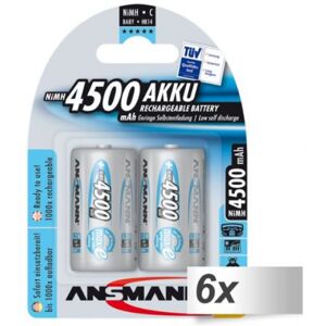 Ansmann maxE NiMH Akku Baby C 4500 mAh - 6x2er Set