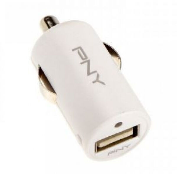 PNY Single Car Charger - 2.4A - Weiss