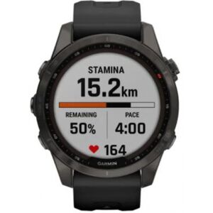 Garmin fenix 7S Sapphire Solar - Smartwatch - schwarz/schiefergrau