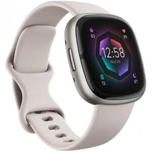 Fitbit Sense 2 - Smartwatch - Lunar White / Platinum