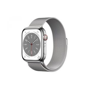 Apple Watch Series 8 LTE 45mm Edelstahl Silber Milanaise Silber