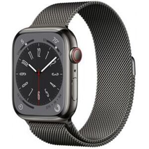 Apple Watch S8 Cell 45mm Milanese GY MNKX3FD/A / graphit, 45 mm, Milanaise Armband, Edelstahl-Gehäuse, LTE