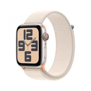 Apple Watch SE (2023) (silber/hellbeige, 44 mm, Sport Loop, Aluminium, Cellular)