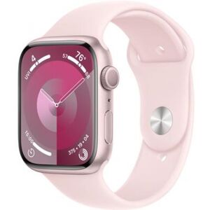 Apple Watch Series 9 (rosa/rosé, Aluminium, 45 mm, Sportarmband)