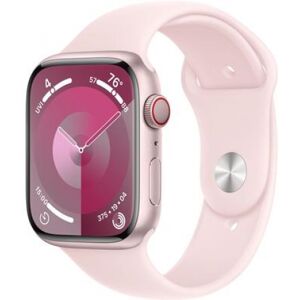 Apple Watch Series 9 (rosa/rosé, Aluminium, 45 mm, Sportarmband, Cellular)