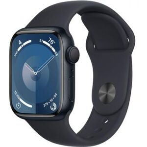 Apple Watch Series 9 (schwarz/dunkelblau, Aluminium, 41 mm, Sportarmband)