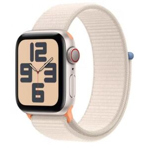 Apple Watch SE (2023) (silber/hellbeige, 40 mm, Sport Loop, Aluminium, Cellular)