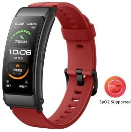 Huawei TalkBand B6 Sport Editon - Smartwatch - Schwarz / Coral Red