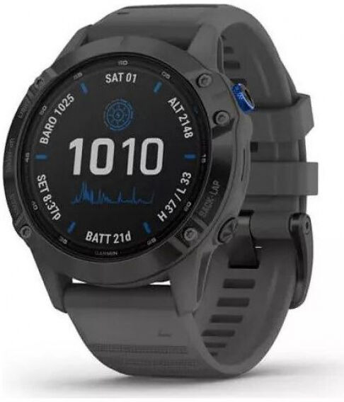 Garmin Fenix 6 Pro Solar - Sportuhr - Black/Slate Gray Band