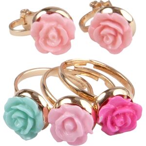 Divers CREATIVE EDUCATION Ringe und Ohrringe Rose - 6er Set