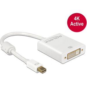 DeLock 62604 - Adapter mini Displayport 1.2 Stecker > DVI Buchse 4K Aktiv Weiss