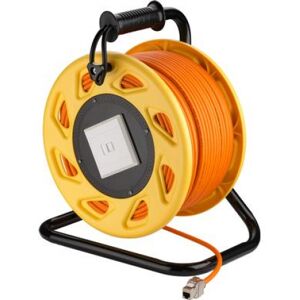 goobay Patchkabel RJ-45 Buchse S/FTP, m. Cat.7a Rohkabel orange, 90 Meter, Verlängerung