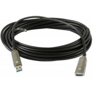 Techly ICOC-U3AMF-HY-030 - USB3.0 SuperSpeed AOC Fiber Optic Cable USB A M/F 30m Black