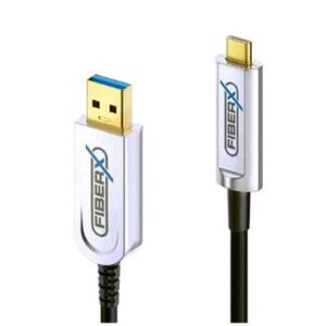 Divers FiberX USB 3.1-Kabel USB A - USB C 20 m