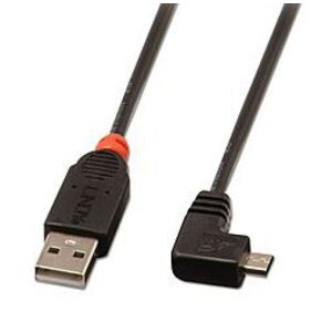 Lindy 31976 - USB 2.0 Typ A/Micro-B 90 Grad gewinkelt - 1m