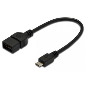 Digitus AK-300309-002-S - USB-Adapterkabel OTG / Typ mikro B - A St/Bu - 0.2m