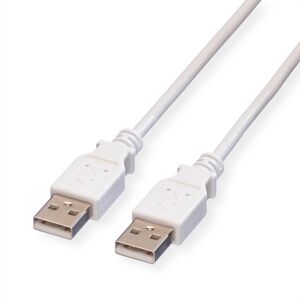Value USB 2.0 Kabel, Typ A-A,weiss, 0,8m