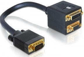 DeLock 65068 - Adapter VGA Stecker zu VGA + DVI29 Buchse