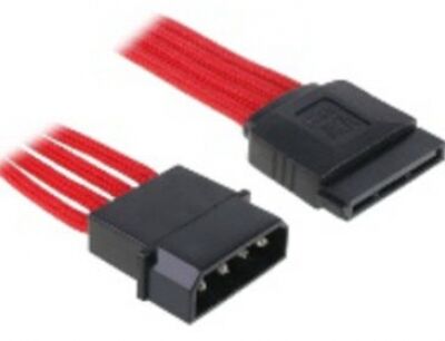 BitFenix Molex zu SATA Adapter 45 cm - sleeved red/black
