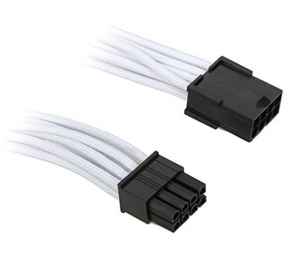 BitFenix 8-Pin PCIe Verlängerung 45cm - sleeved white/black