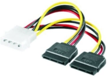 M-Cab Mcab 7008015 - Power-Adapter 4pol. Stecker auf 2x S-ATA