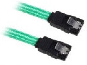 BitFenix SATA 3 Kabel 30cm - sleeved green/black