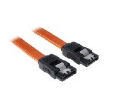 BitFenix SATA 3 Kabel 30cm - sleeved orange/black