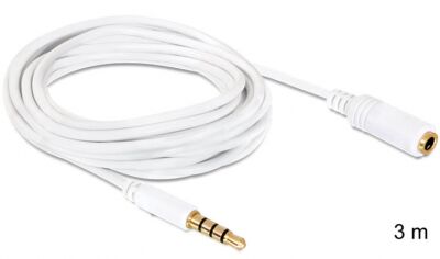 DeLock 84483 - Kabel Audio Klinke 3.5 mm Stecker / Buchse Iphone 4 Pin - 3 m