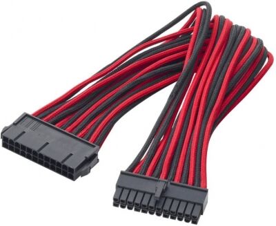 BitFenix 24-Pin ATX Verlängerung 30cm - sleeved schwarz/rot/schwarz
