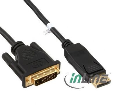 InLine DisplayPort zu DVI Konverter Kabel 1m - schwarz