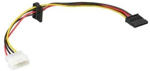 InLine 29672C - Strom Kabel intern, 1x 13,34cm (5,25 Grad) an 2x 15pol SATA, 0,3m