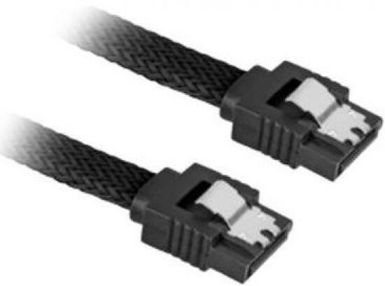 Sharkoon SATA3 Kabel Sleeved Black - 1m