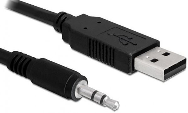 DeLock 83115 - Konverter USB 2.0 Stecker > Seriell-TTL 3,5 mm 3 Pin Klinke 1,8 m (5 V)