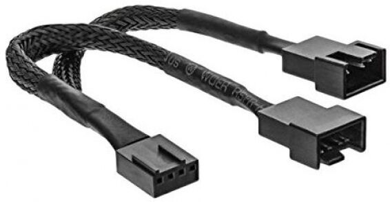 InLine 33328Y - Y-Kabel für Lüfter PWM, 4pol Molex 1 Stecker / 2 Buchse