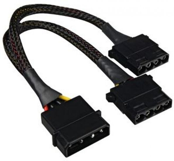 Sharkoon Molex Y-Stromadapter - 4-Pin Molex zu 2 x Molex - 0.15m