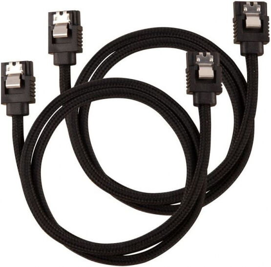 Corsair Premium Sleeved SATA-Kabel 60cm - schwarz