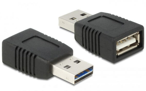 DeLock 65965 - Adapter EASY-USB 2.0-A Stecker zu USB 2.0-A Buchse nur Ladefunktion