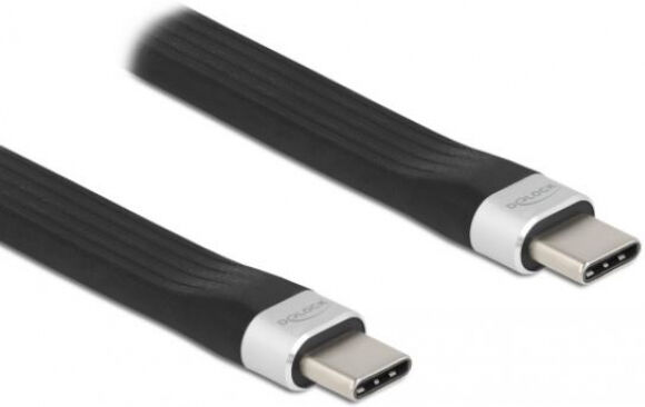 DeLock 85770 - USB 3.2 Gen 2 FPC Flachbandkabel USB Type-C zu USB Type-C - 13,5 cm PD 3 A E-Marker