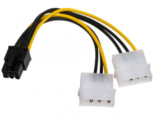 Akyga AK-CA-13 - 2 x Molex auf PCI-Express 6pin Kabel