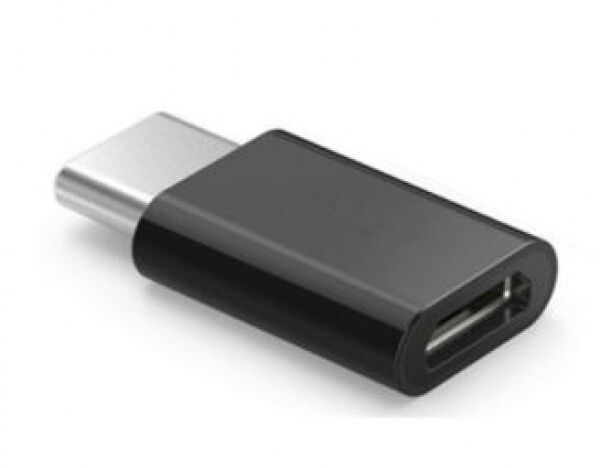 Savio AK-31/B - Micro USB (F) - USB 3.1 Type C (M) Black Adapter