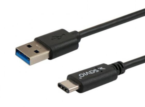 Savio CL-101 - USB3-A auf USB3 Typ-C Kabel - 1m