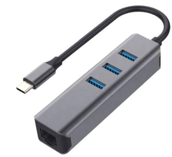 EXSYS EX-1133-N-2 - 3-Port-USB3.2 Gen1-Hub mit LAN-Anschluss