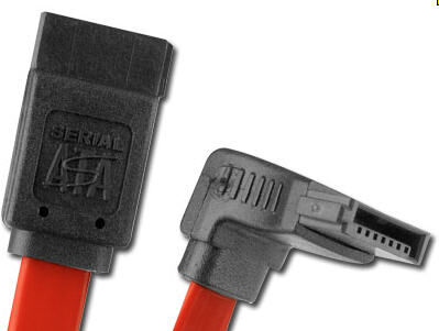 Sharkoon SATA-Kabel mit Lasche / gewinkelt - 0.5m